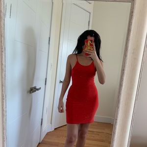 Strappy Back Red Dress